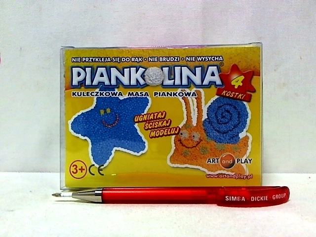 Piankolina gul modellermasse 4 terninger
