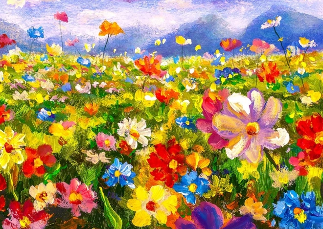Puslespil Farverig blomstereng 1000 brikker ENJOY