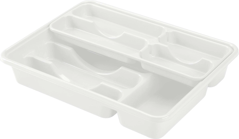 Plastbestikbakke HEIDRUN 40 × 31 × 7 cm, mix af farver