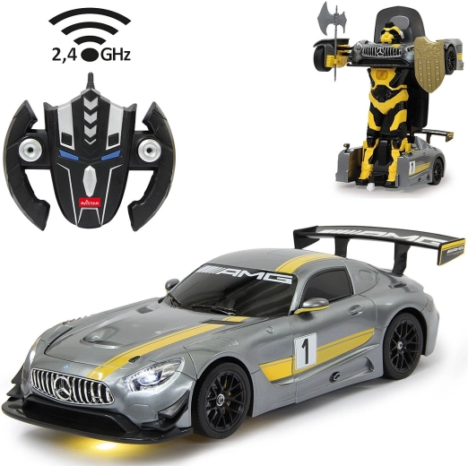 Jamara Mercedes-Benz AMG GT3 transformerbar RC-bil/robot 1:14 2,4 GHz grå - 1 stk.