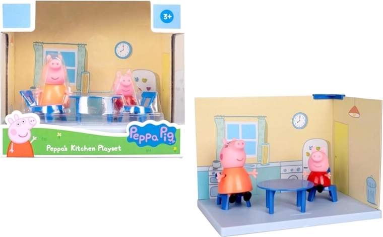 Peppa Pig legesæt køkken med 2 figurer