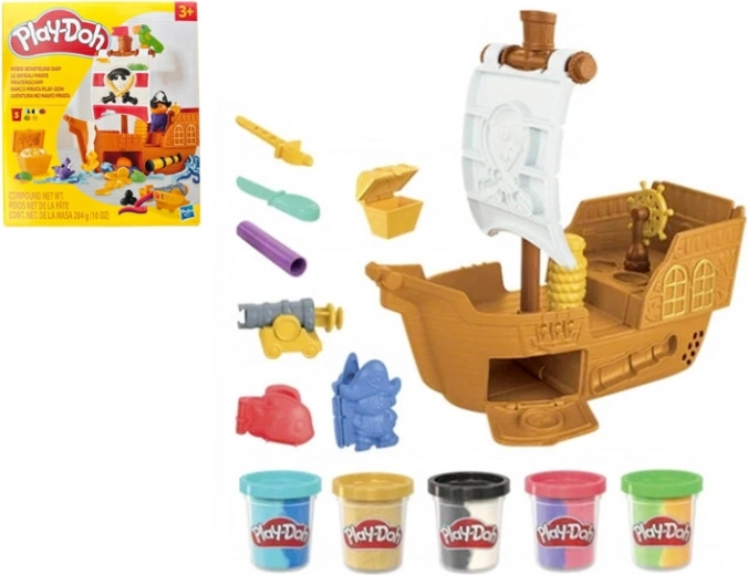 Play-Doh piratskib – kreativt modellersæt