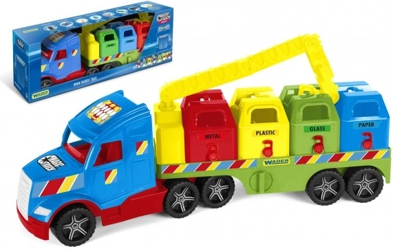 Auto Magic Truck skraldebiler plast 75 cm i æske 79x28x20 cm