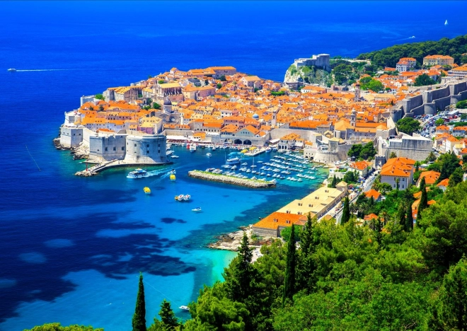 Puslespil Den gamle bydel Dubrovnik, Kroatien 1000 brikker