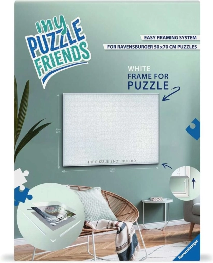Ravensburger puslespilsramme My Puzzle Friends 70 × 50 cm hvid