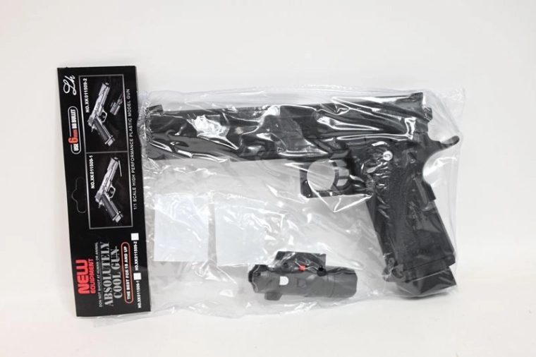 Børne kuglepistol med lys i pose