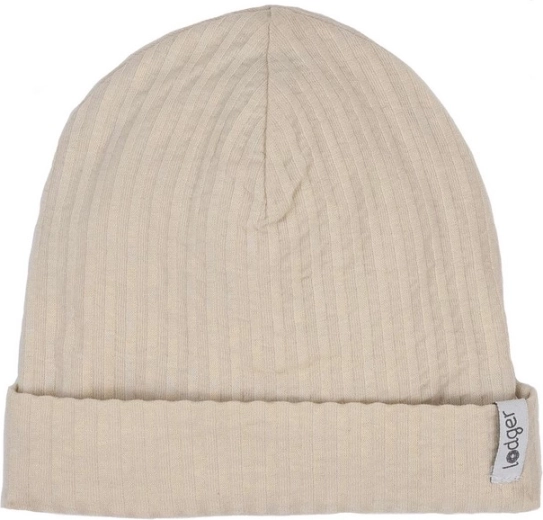 Lodger beanie seersucker birch (6–12 måneder)