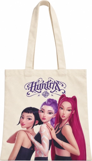 K-Pop Demon Hunters HUNTR/X indkøbstaske i cremefarve