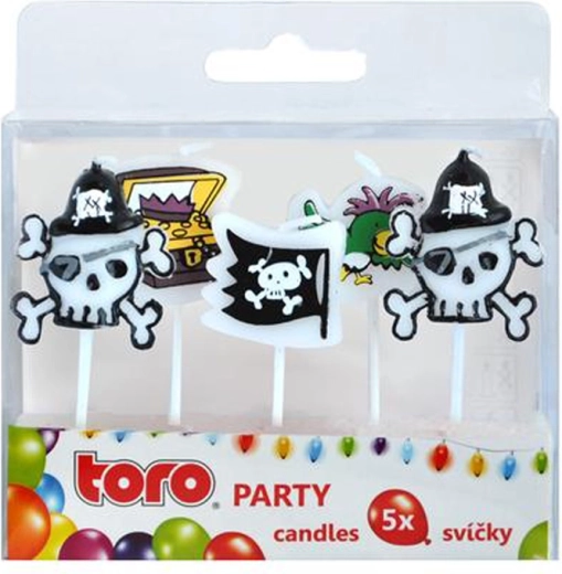 TORO kageindsats-lys pirater, 5 stk.