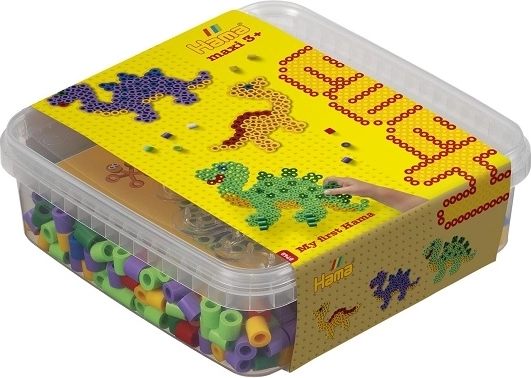 Hama Maxi strygeperler – dinosaurus-sæt (600 stk.)