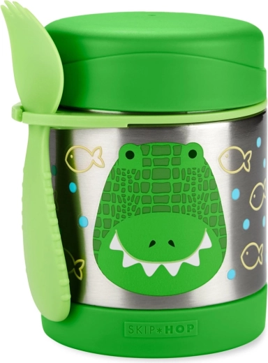 Skip Hop Spark Style madtermos i rustfrit stål med bestik 325 ml