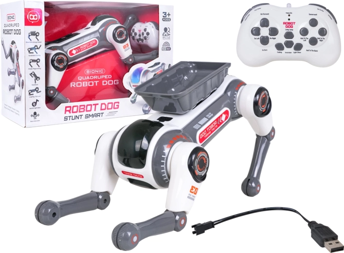Fjernstyret robot-hund Aidog med lys – 1 stk.
