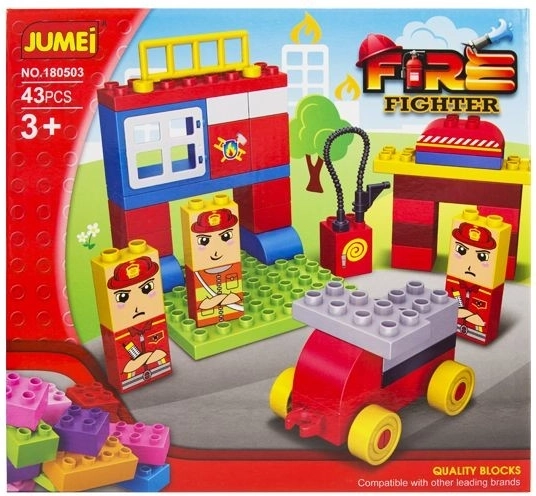 Byggesæt Jumei 3+ brandstation – 43 dele, 28 × 26 cm - 1 stk.