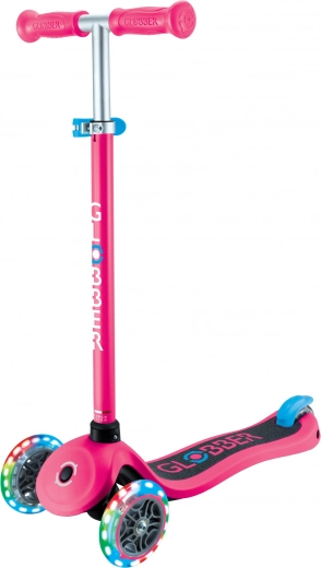 Globber trehjulet løbehjul Primo Lights V2 Fuchsia Pink med lysende hjul