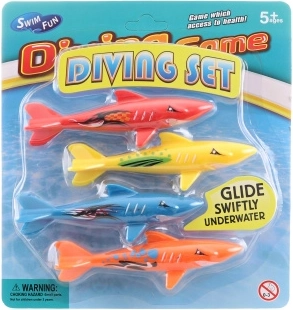 Vandlegetøj Dykhajer – sæt med 4 stk.