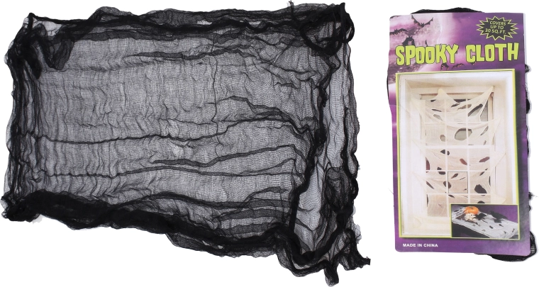 Halloween-dekoration forhæng eller dug 72 × 190 cm sort