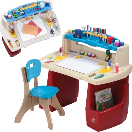 børns kreativt bord med stol deluxe art master fra STEP2