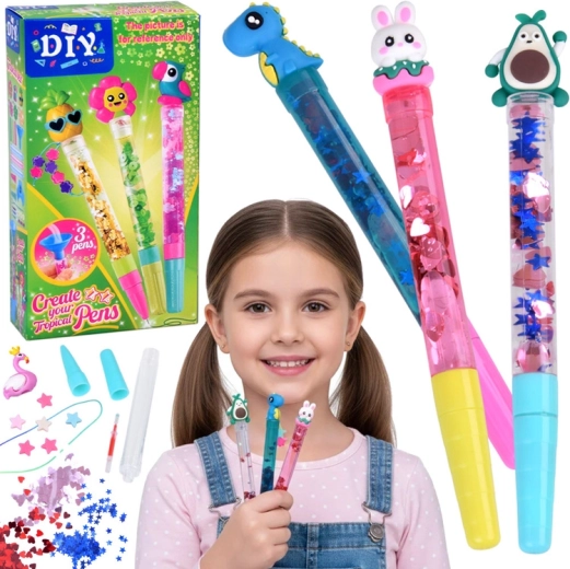 Kreativt sæt til at lave gelpenne DIY – 3 stk.