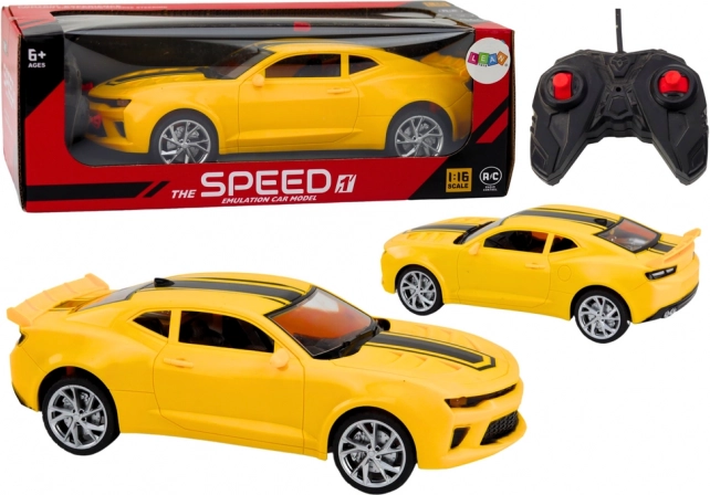 Fjernstyret sportsbil 1:16 gul