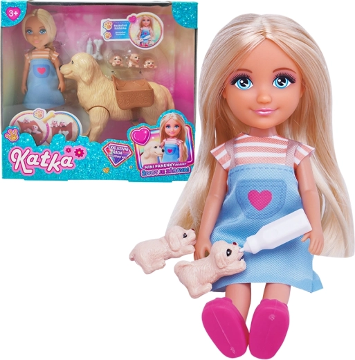 dukke Katka med en sød hund