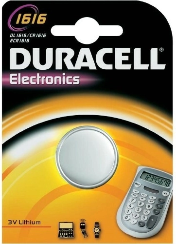 Lithium knapcellebatteri 3V 55 mAh DURACELL CR1616