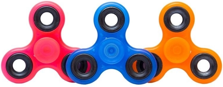 Fluorescerende fidget spinner 7,5 cm - 1 stk.
