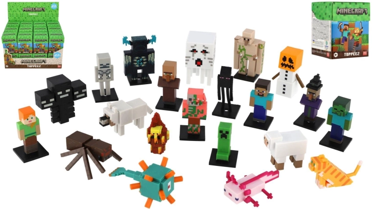 Minecraft 3D Toppeez-samlerfigur i blind box – 1 stk.