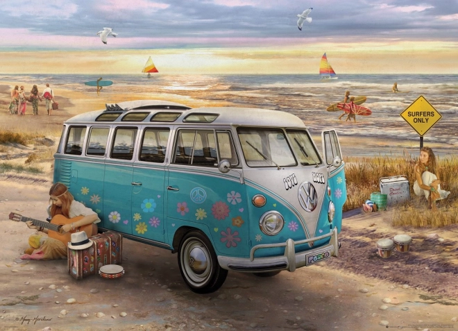 Puslespil Eurographics VW Bus – kærlighed og håb, 1000 brikker