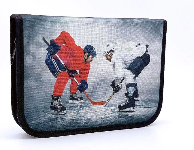 Penalhus CONCORDE ishockey, etage med to klapper, grå