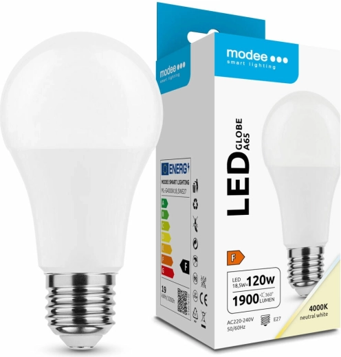 LED pære Globe A65 18,5 W E27 4000 K 270°