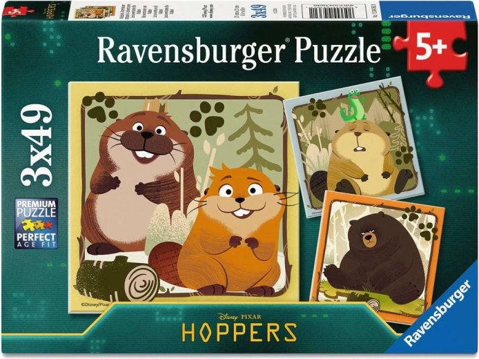 Ravensburger puslespil Et smut i vildmarken 3x49 brikker