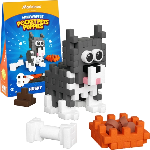 Byggesæt Mini Waffle Pocket Pets – husky