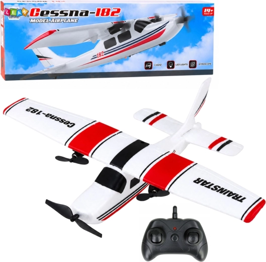 Skum-RC-fly Cessna 182 med fjernstyring 2,4 GHz