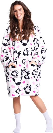 Cozy Noxxiez Panda varm hættetrøje-tæppe