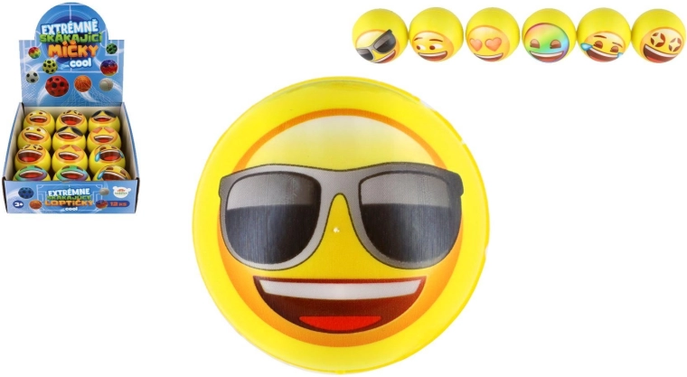 Ekstremt hoppende skumbold med smiley 6 cm (mix)