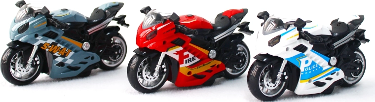 Redningsmotorcykel med lyd og lys – 3 varianter