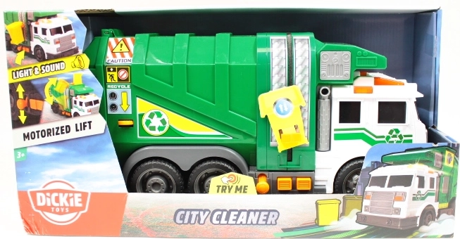 Interaktiv skraldebil City Cleaner med lys og lyd 37 cm