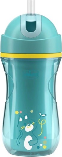 Chicco sportstermokop med sugerør, 266 ml, teal, 14 m+