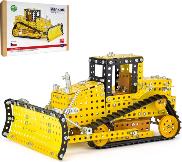 Merkur metalbyggesæt – bulldozer, 504 dele