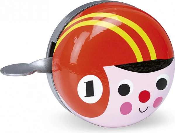 Retro cykelklokke rød med rytter