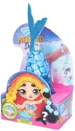 Formbar slim havfrue blå glitter 250 ml