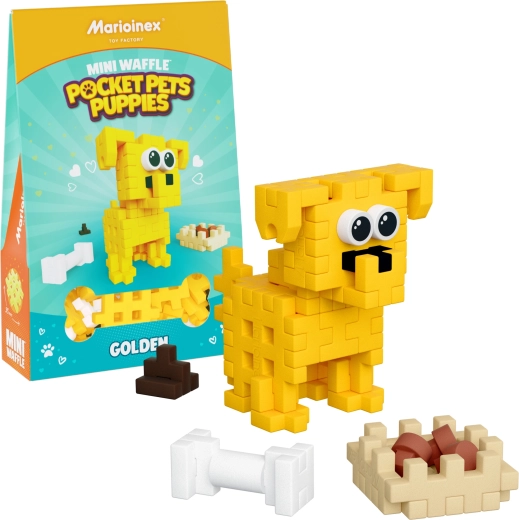 Byggesæt MINI WAFFLE Pocket Pets – hvalp af golden retriever