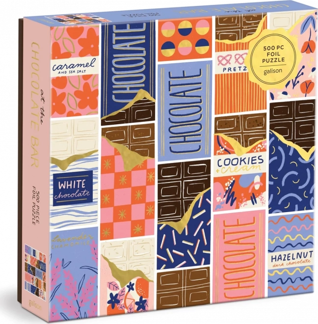 Galison firkantet puslespil i chokoladebar-stil 500 brikker