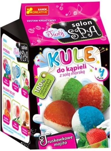 Jordbær-frugtkugler med mojitosmag