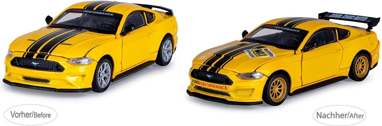 JAMARA Ford Mustang GT 2018 DieCast-model 1:42 gul