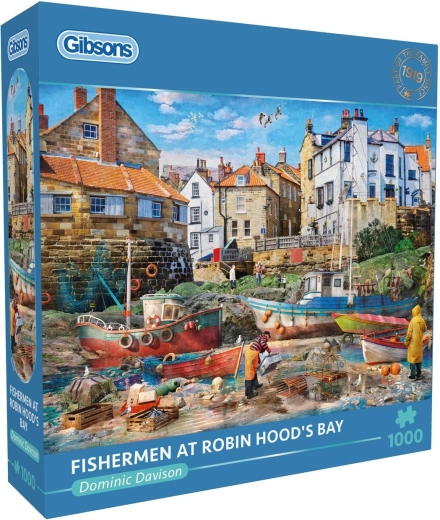 Gibsons puslespil Fiskere i Robin Hoods Bay 1000 brikker
