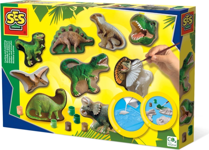 Støbning og maling af dinosaurer