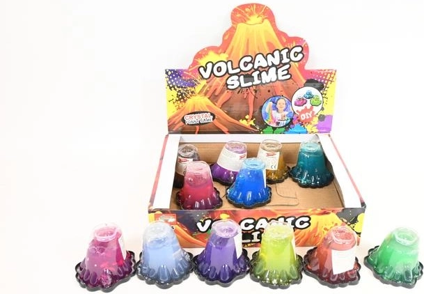 Slime Wulkan børneslime med vulkaneffekt (display 12 stk.)
