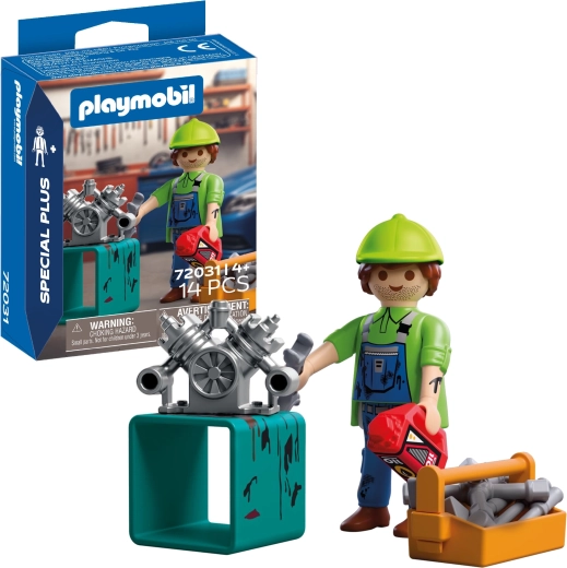 Playmobil Special Plus mekaniker med tilbehør, 14 dele