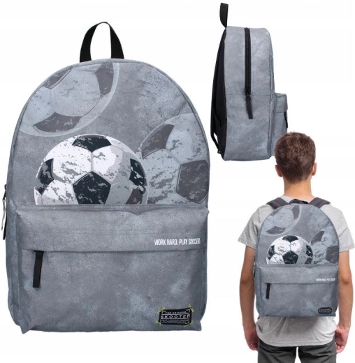 Skoolerygsæk Skooter fodbold 39 cm